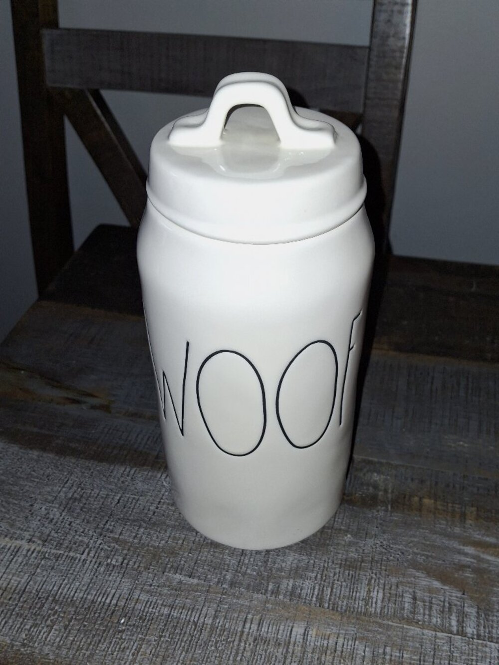 NEW!! Rae Dunn WOOF Ceramic Treat Canister 🐶